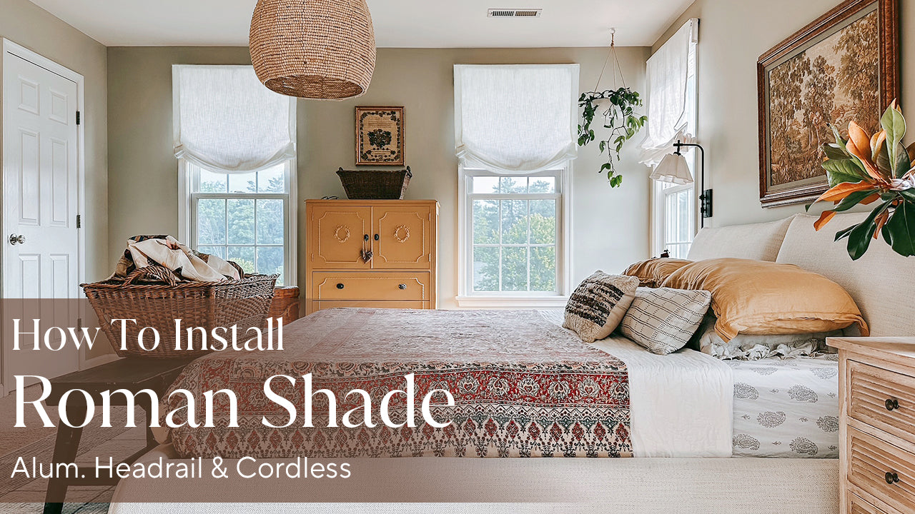 How to install roman shade with Alum. Headrail(inside mount)