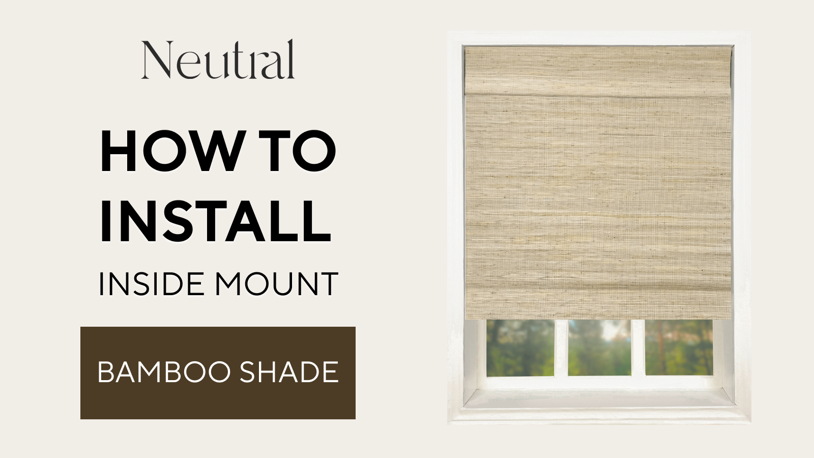 How To Install Bamboo Shades (Inside Mount)-Side Mount