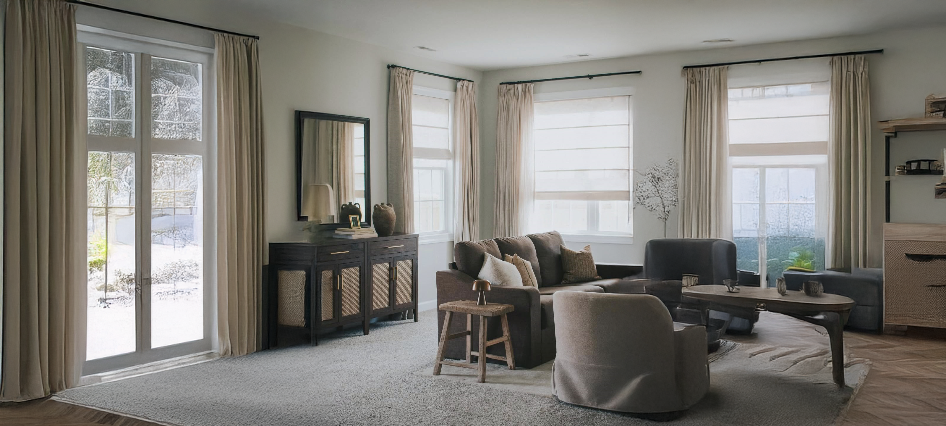 Plain Fold Roman Shades