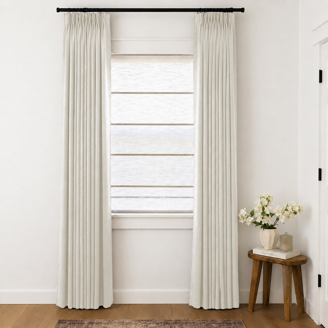 Lily Linen Curtains & Drapes Pleated