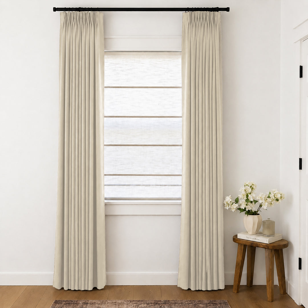 Lily Linen Curtains & Drapes Pleated