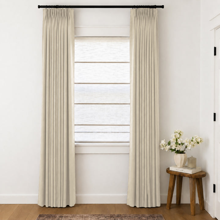 Lily Linen Curtains & Drapes Pleated