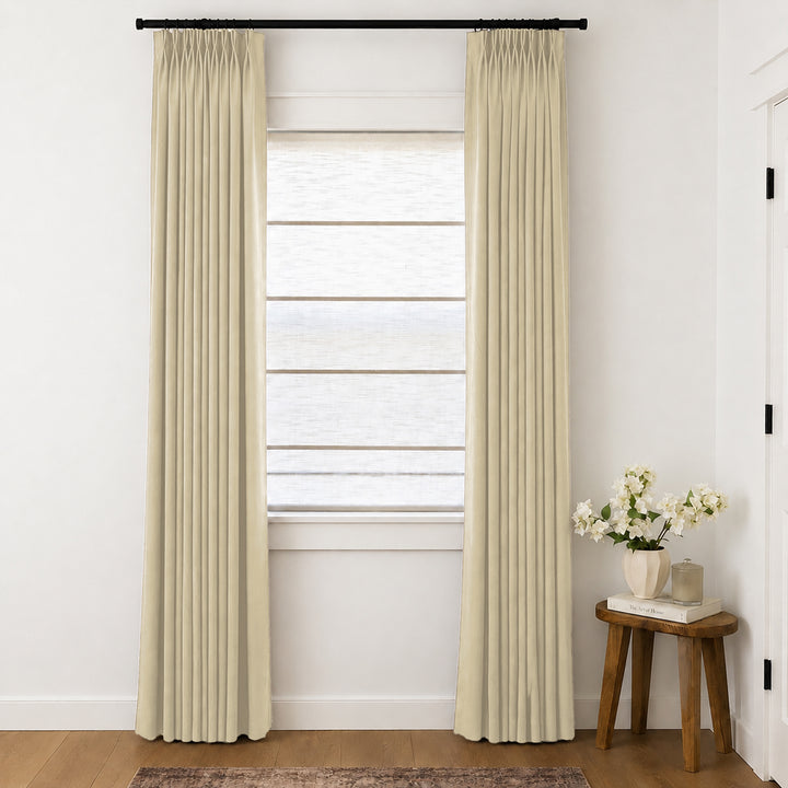 Lily Linen Curtains & Drapes Pleated