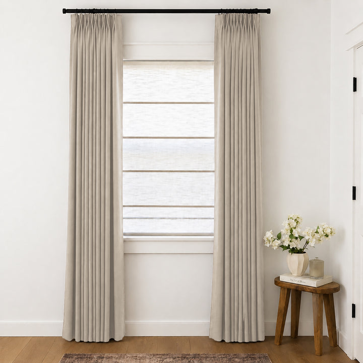 Lily Linen Curtains & Drapes Pleated