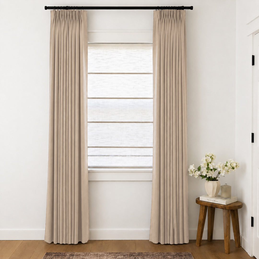 Lily Linen Curtains & Drapes Pleated