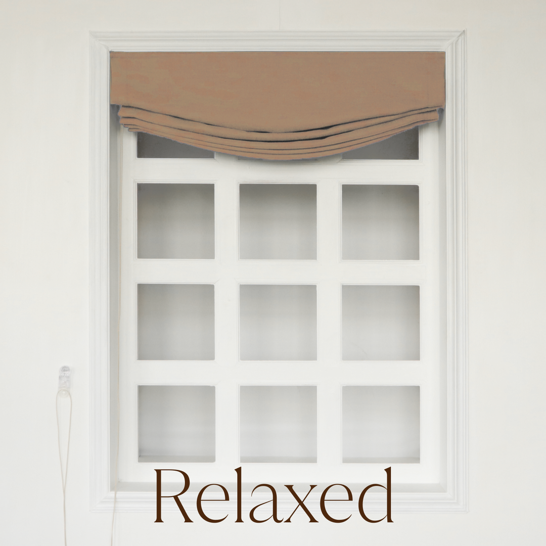 Maillard Velvet Roman Shades & Blinds | Relaxed