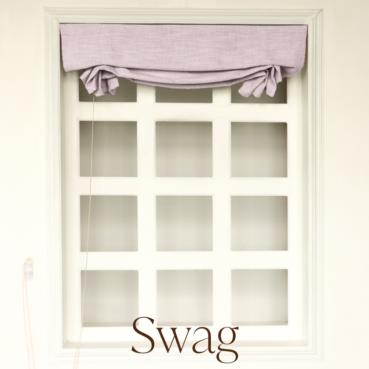 Jenna Linen Roman Shades & Blinds | Swag