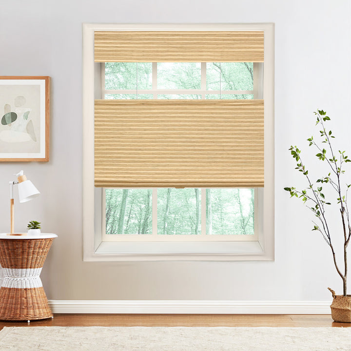 Nomi No-Drill Woven Bamboo Blinds & Shades Top Down Bottom Up | Butter