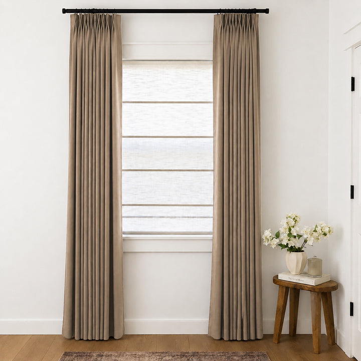 Lily Linen Curtains & Drapes Pleated
