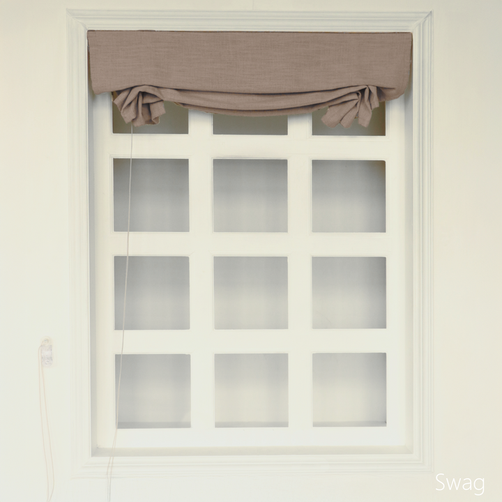 Liz Linen Roman Shades & Blinds | Swag