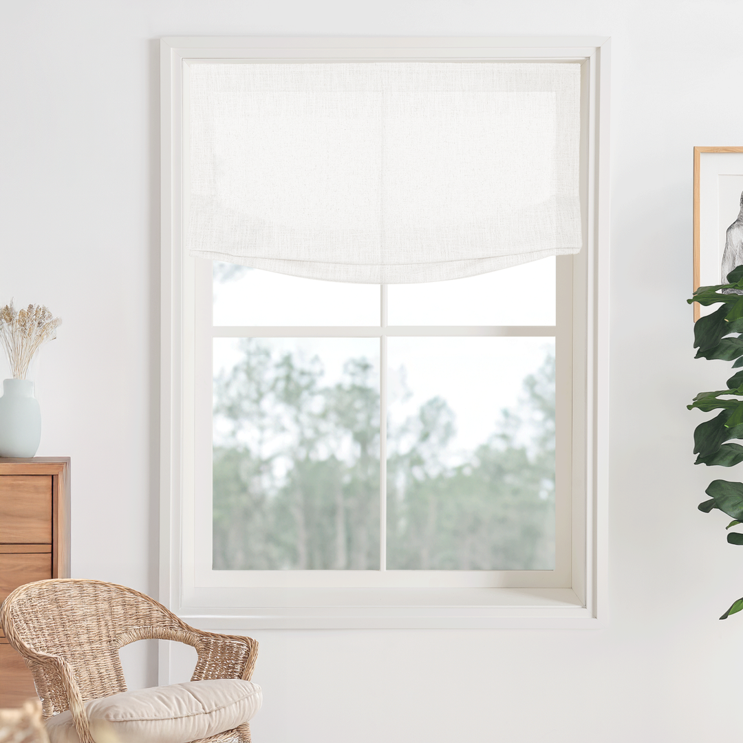 Bella Cotton No-Drill Roman Shades & Blinds | Relaxed