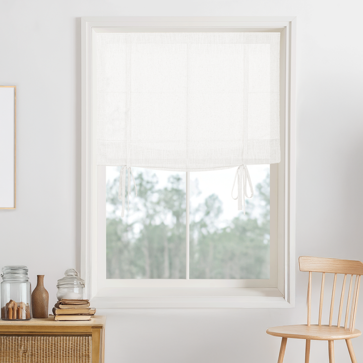 Bella Cotton Roman Shades & Blinds | Tie