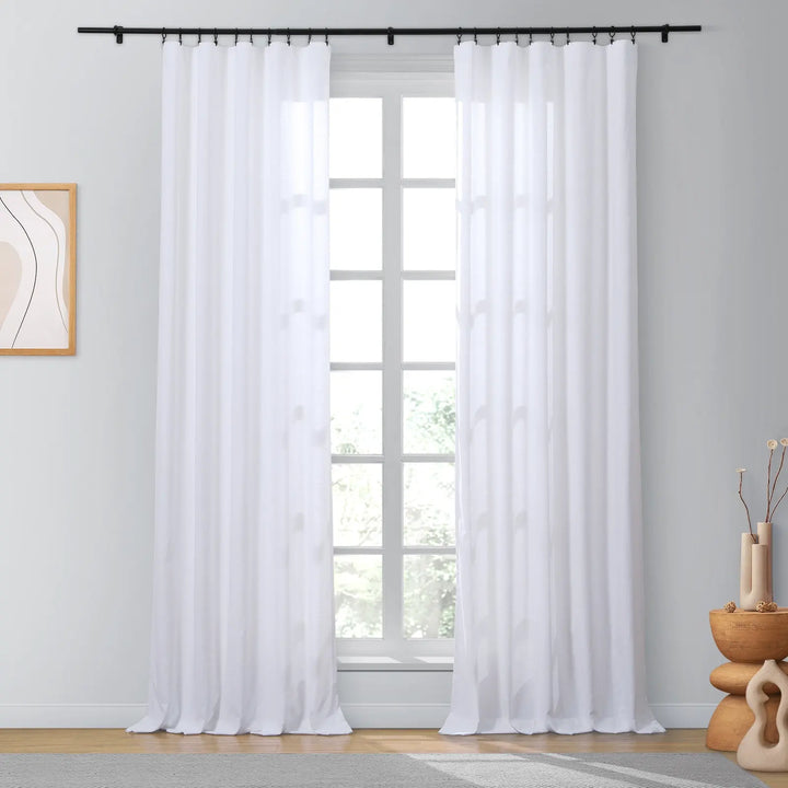 Bella Cotton Blend Curtains & Drapes Pleated