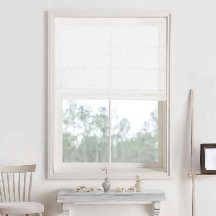 Bella Cotton No-Drill Roman Shades & Blinds | Fold
