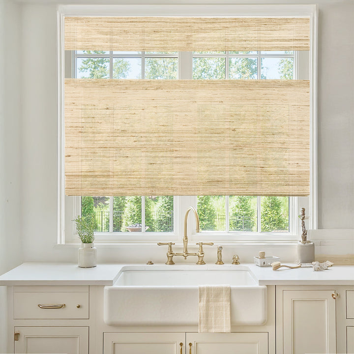 Ramie Woven Bamboo Blinds & Shades Top Down Bottom Up | Beige