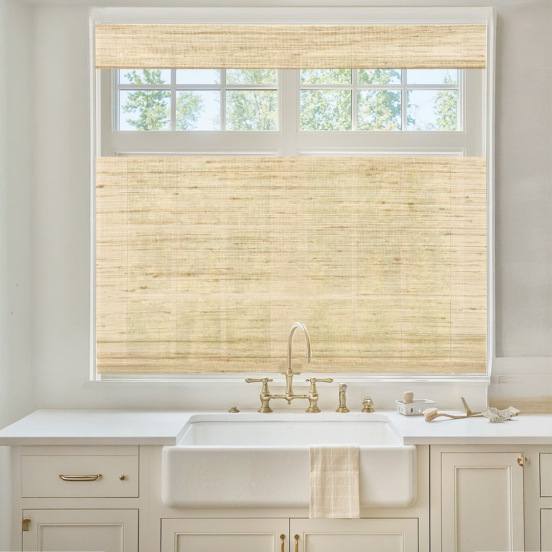 Ramie Woven Bamboo Blinds & Shades Top Down Bottom Up | Beige
