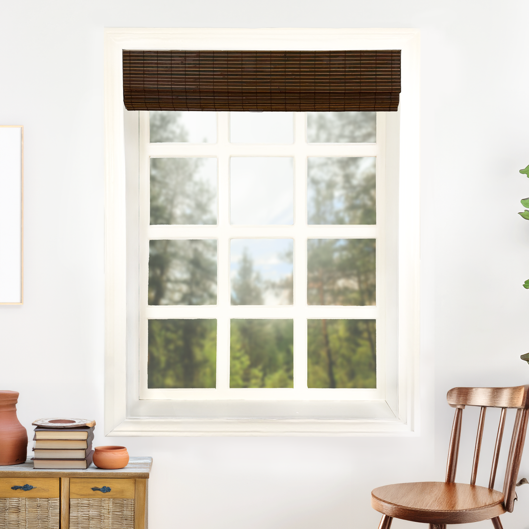 Nomi No-Drill Woven Bamboo Blinds & Shades | Coffee