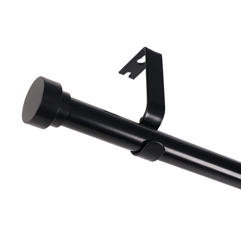 Adjustable Metal Curtain Rod (Black)