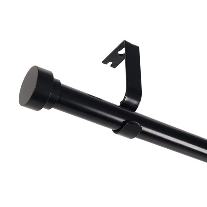 Adjustable Metal Curtain Rod (Black)