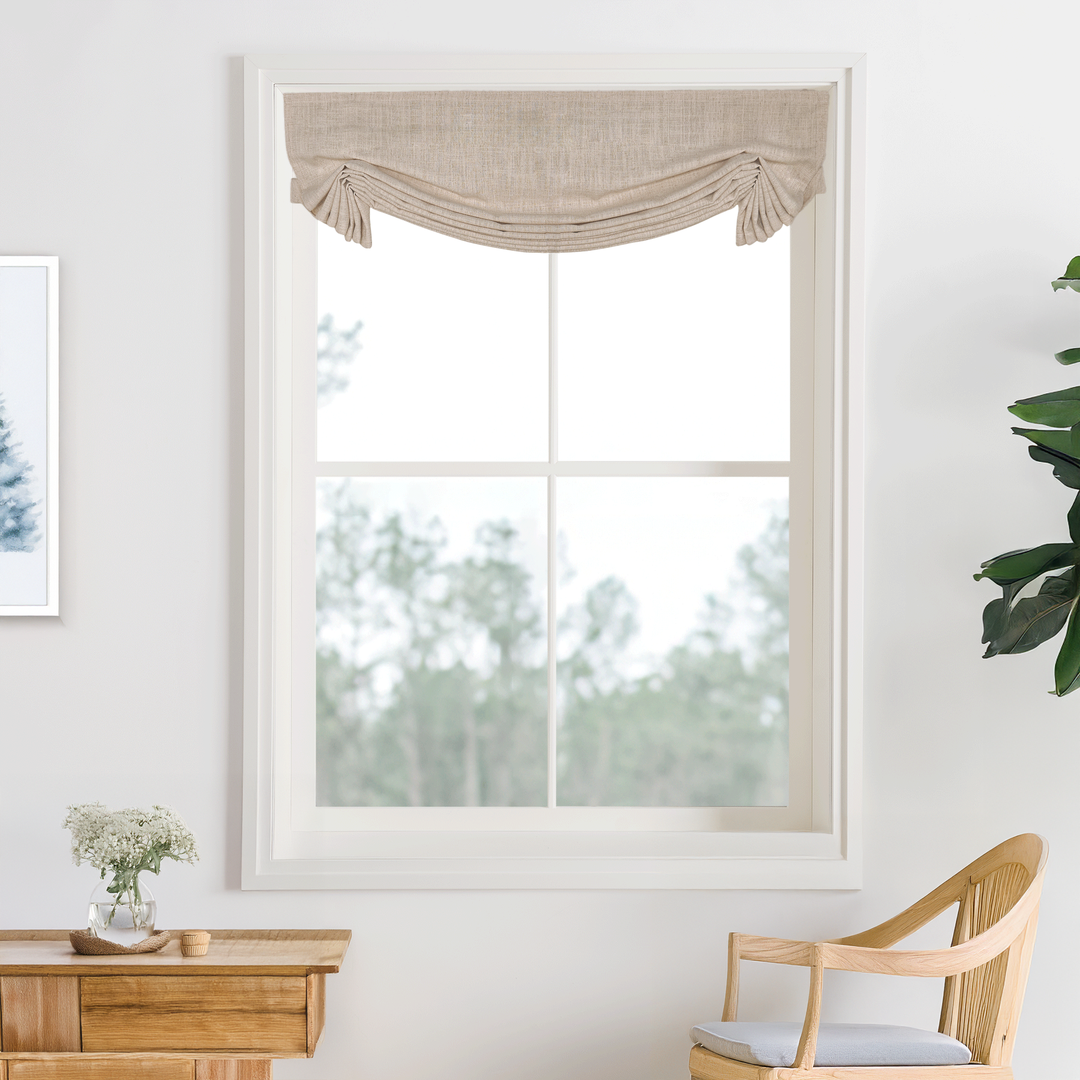 Cove Cotton No-Drill Roman Shades & Blinds | Swag