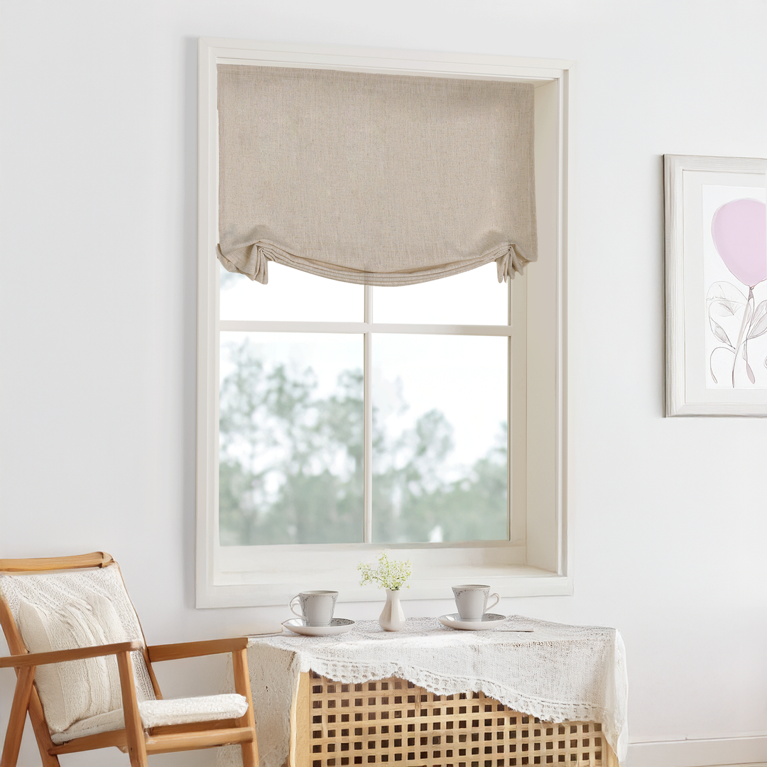 Cove Cotton No-Drill Roman Shades & Blinds | Swag