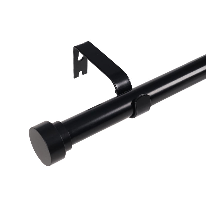 Adjustable Metal Curtain Rod (Black)