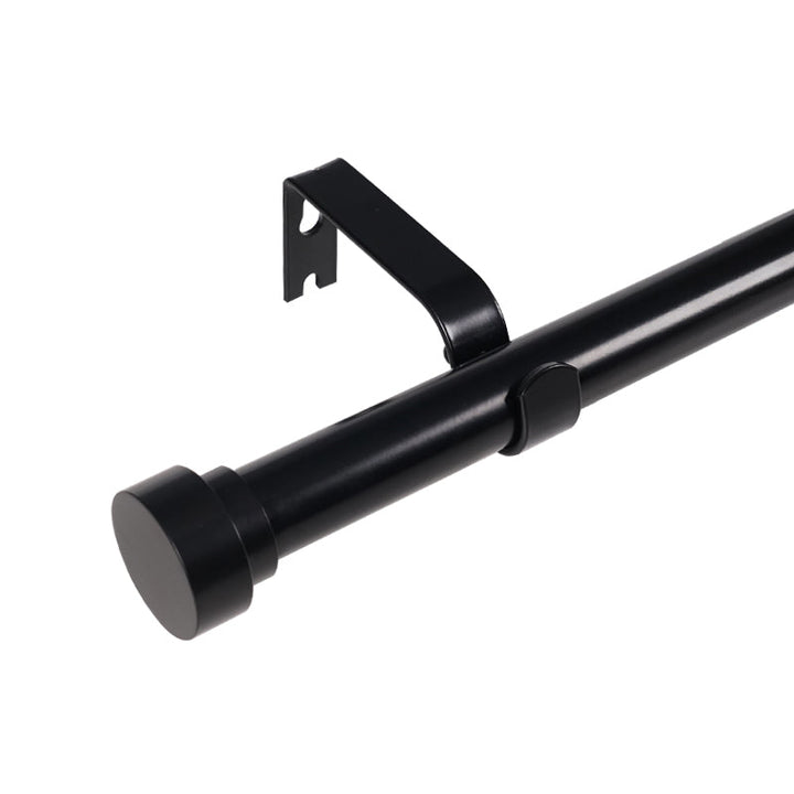 Adjustable Metal Curtain Rod (Black)