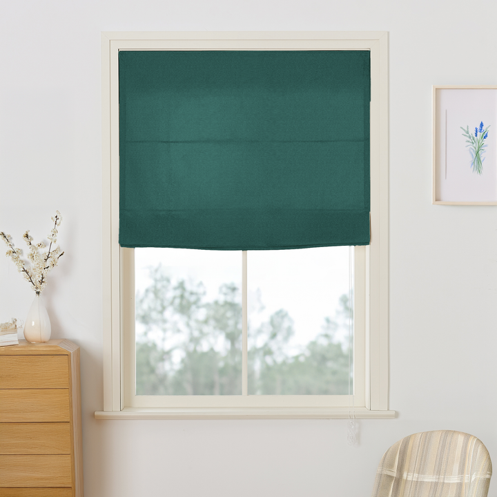 Maillard Velvet Roman Shades & Blinds | Flat Fold