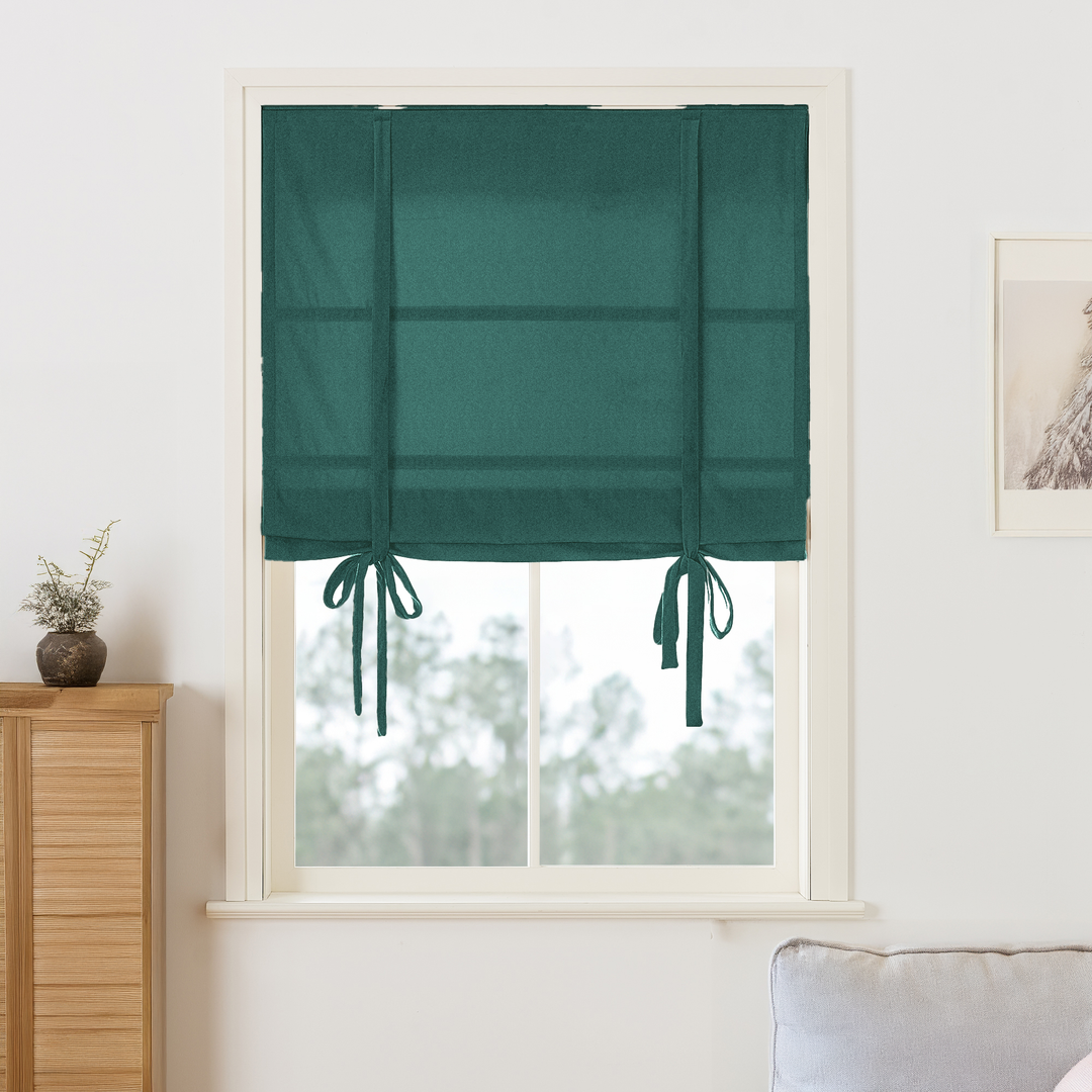 Maillard Velvet Roman Shades & Blinds | Tie