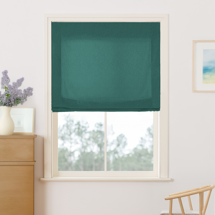 Maillard Velvet No-Drill Roman Shades & Blinds | Relaxed
