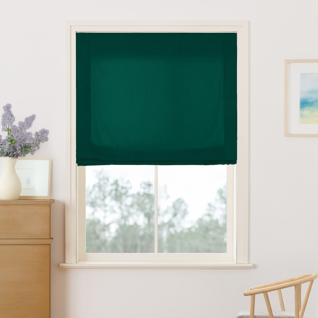 Maillard Velvet No-Drill Roman Shades & Blinds | Relaxed