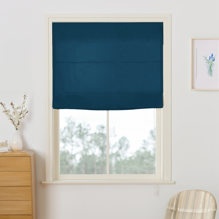 Maillard Velvet Roman Shades & Blinds | Flat Fold