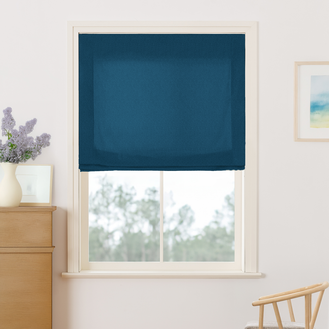 Maillard Velvet No-Drill Roman Shades & Blinds | Relaxed
