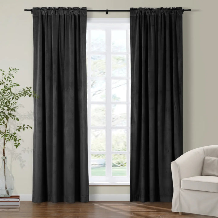 Maillard Velvet Curtains & Drapes Soft Top