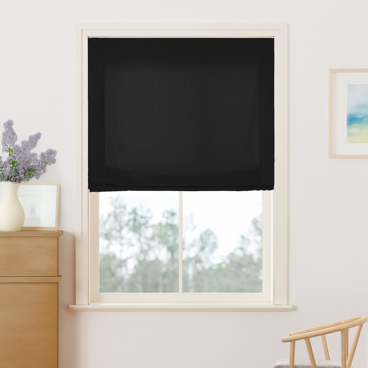 Maillard Velvet No-Drill Roman Shades & Blinds | Relaxed