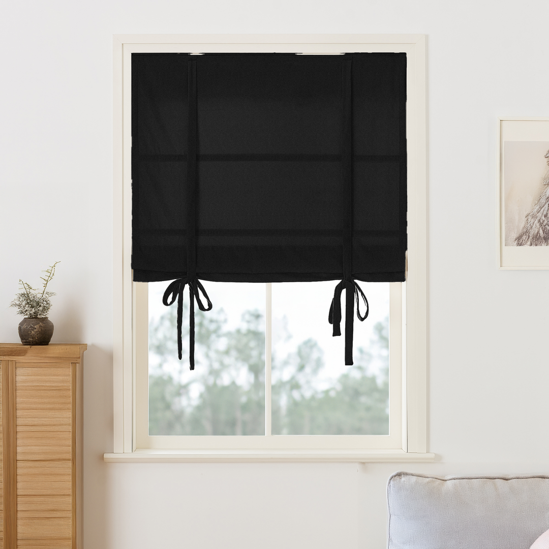 Maillard Velvet Roman Shades & Blinds | Tie