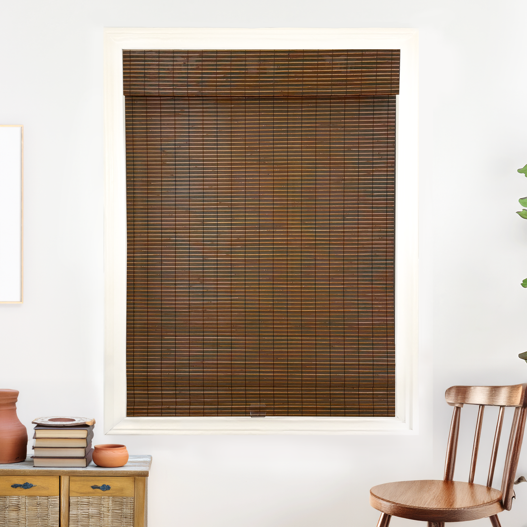 Nomi No-Drill Woven Bamboo Blinds & Shades | Coffee