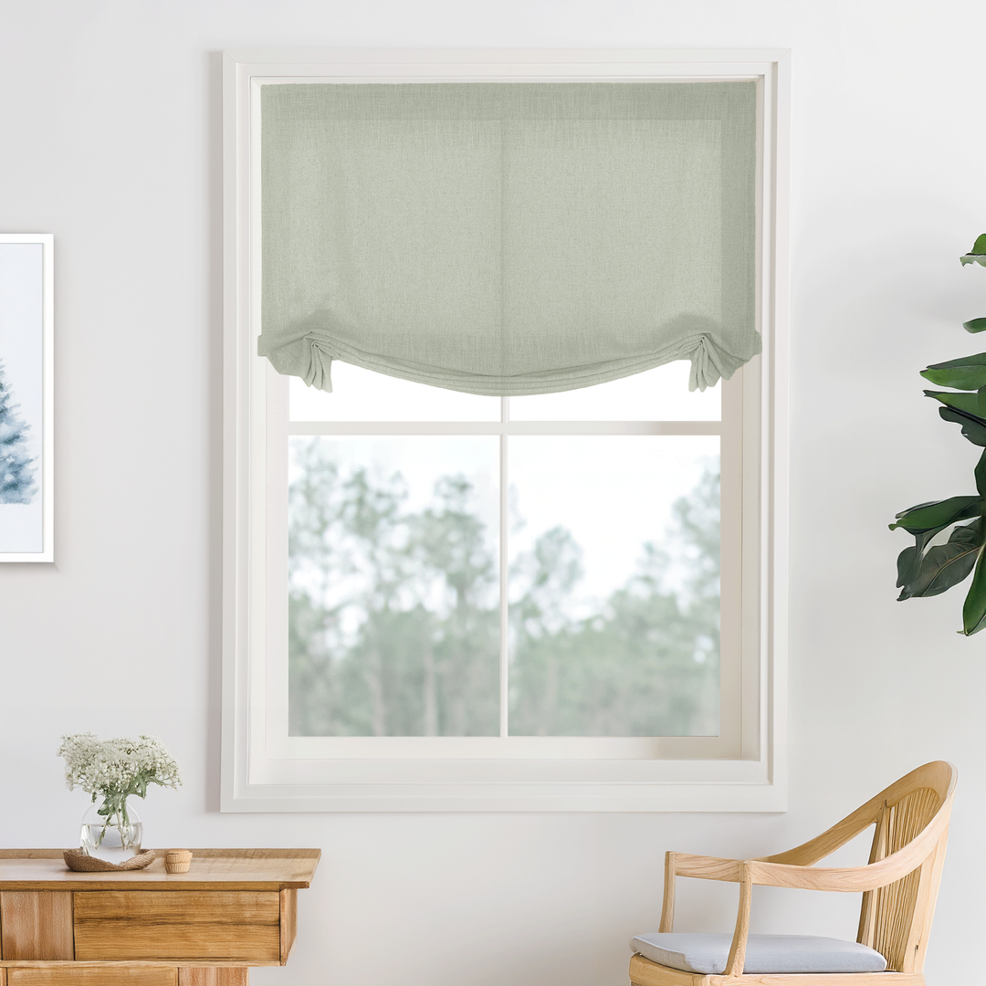 Bella Cotton No-Drill Roman Shades & Blinds | Swag