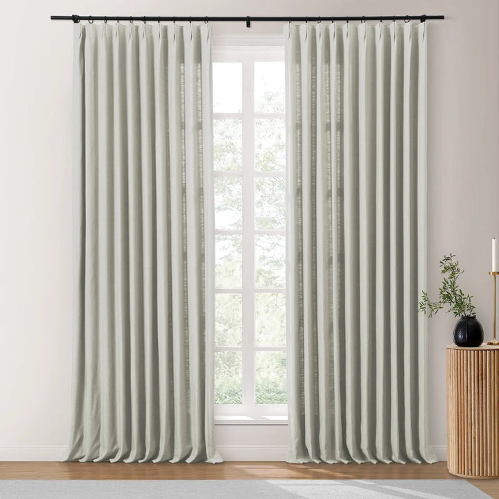 Bella Cotton Blend Curtains & Drapes Pleated