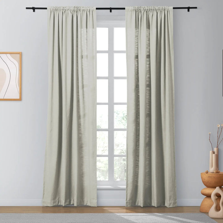 Bella Cotton Blend Curtains & Drapes Soft Top