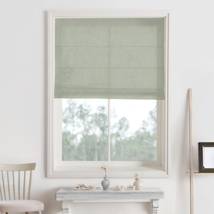 Bella Cotton Roman Shades & Blinds | Plain Fold