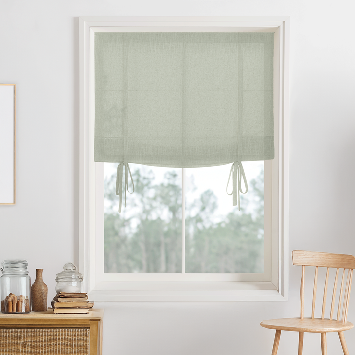 Bella Cotton Blackout Roman Shades & Blinds | Tie