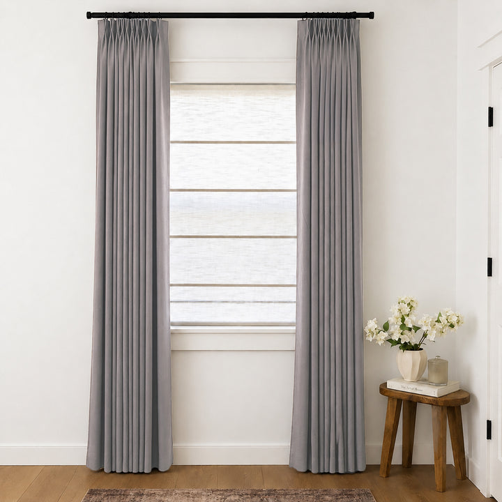 Lily Linen Curtains & Drapes Pleated
