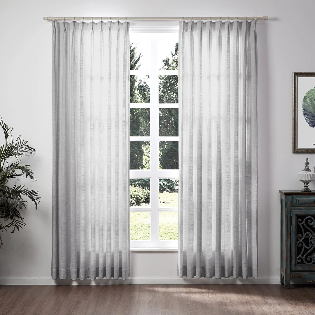 Lily Linen Curtains & Drapes Pleated