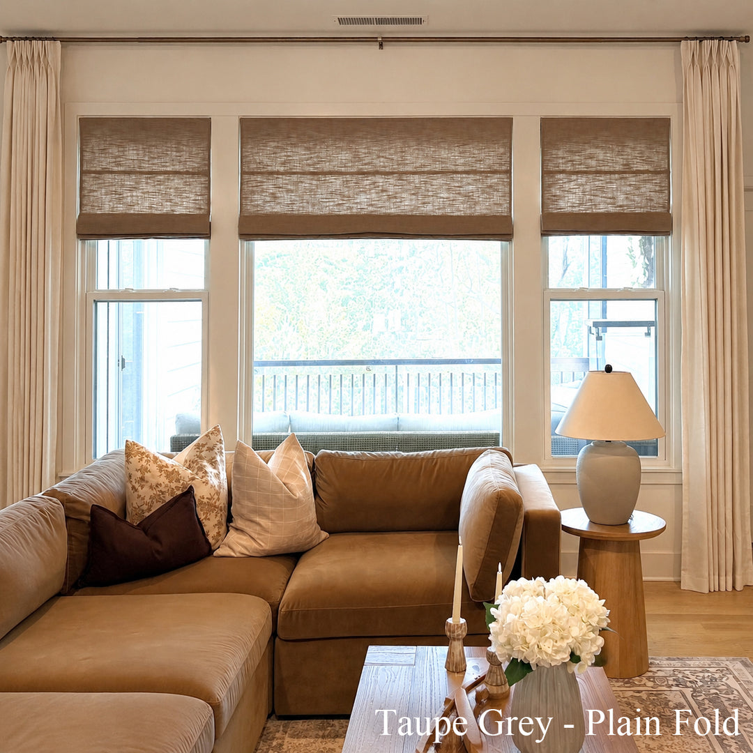 Lily Linen Roman Shades & Blinds