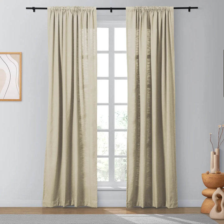 Bella Cotton Blend Curtains & Drapes Soft Top