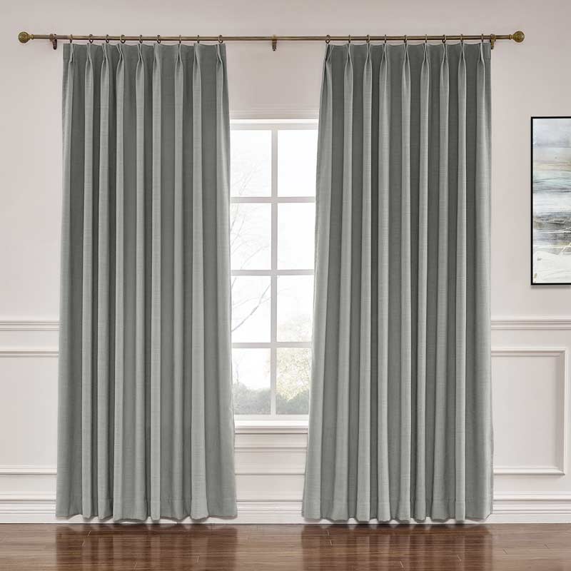 Lily Linen Curtains & Drapes Pleated