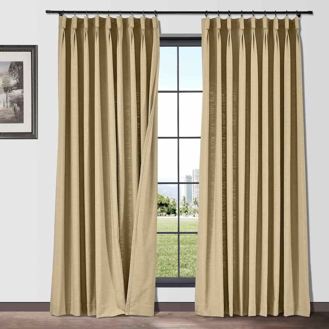 Bella Cotton Blend Curtains & Drapes Pleated