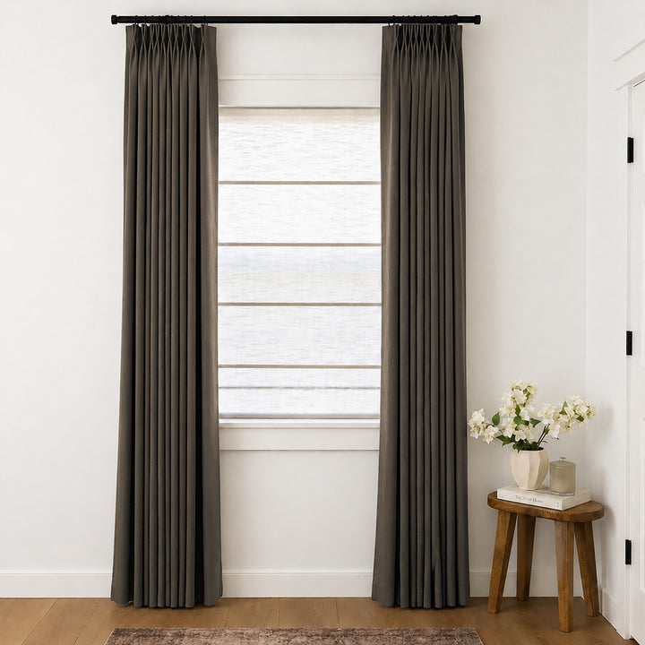 Lily Linen Curtains & Drapes Pleated