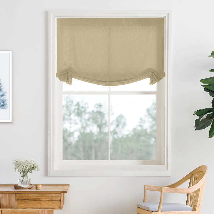 Bella Cotton No-Drill Roman Shades & Blinds | Swag